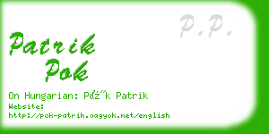 patrik pok business card